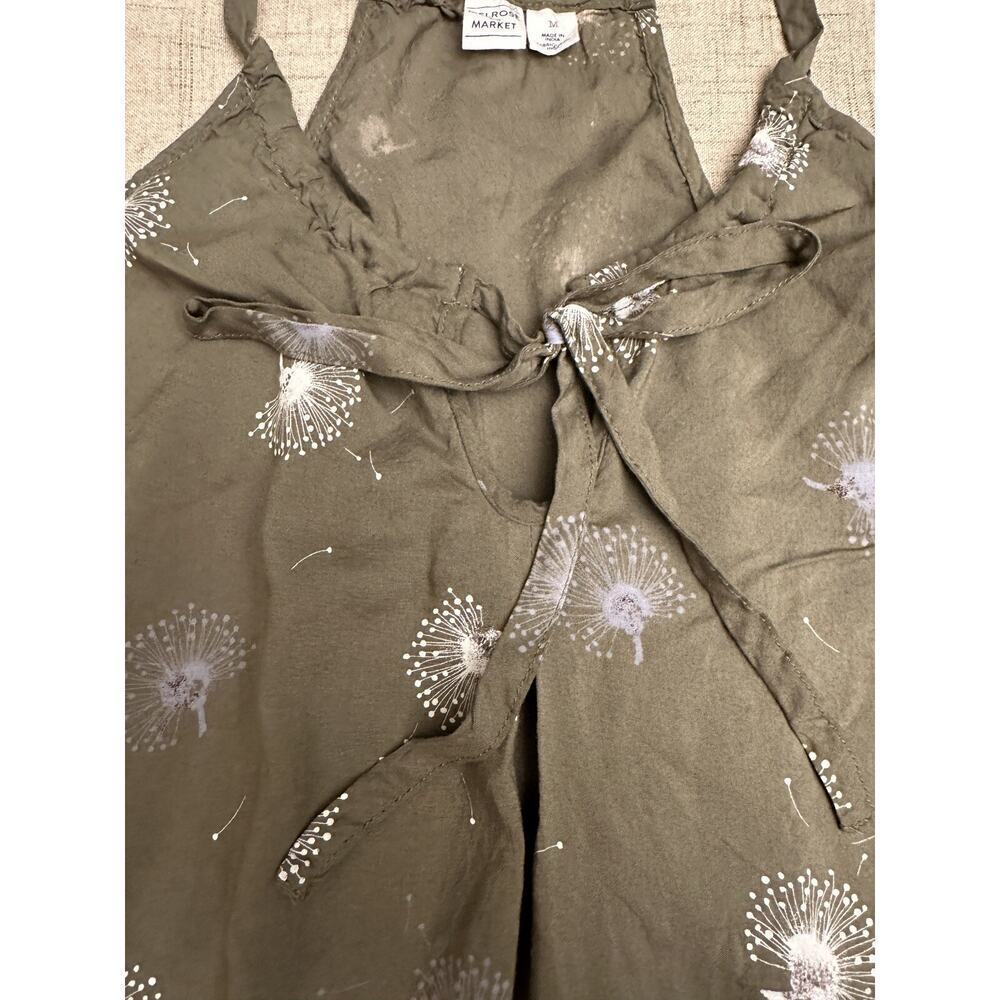 MELROSE AND MARKET Top Womens Medium Dandelion Sleeveless Flowy Blouse Boxy - Picture 5 of 8